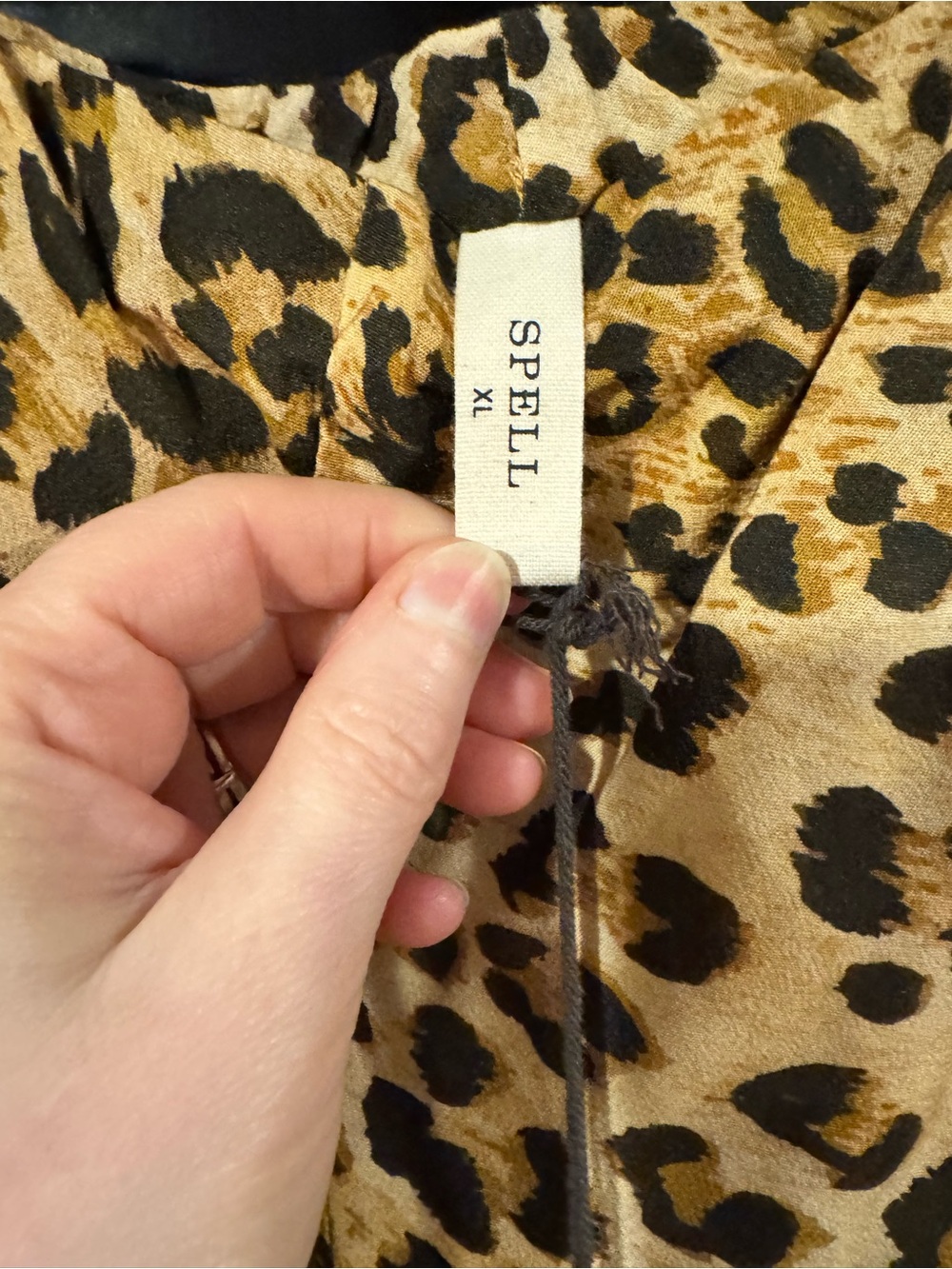 Spell samantha bias pant vintage leopard XL Tan/Black BNWT - Picture 4 of 5